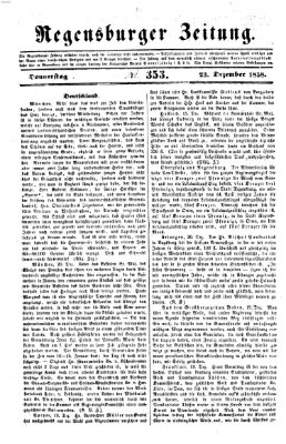 Regensburger Zeitung Donnerstag 23. Dezember 1858