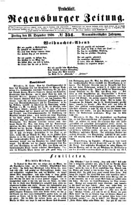 Regensburger Zeitung Freitag 24. Dezember 1858