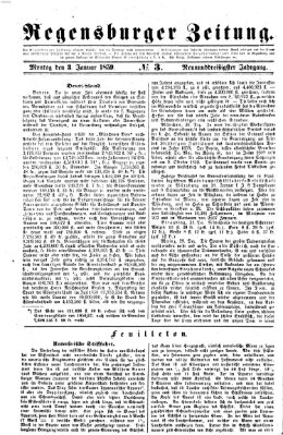 Regensburger Zeitung Montag 3. Januar 1859