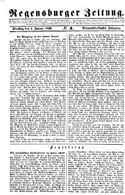 Regensburger Zeitung Dienstag 4. Januar 1859