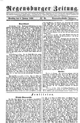 Regensburger Zeitung Samstag 8. Januar 1859