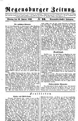 Regensburger Zeitung Montag 10. Januar 1859