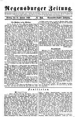 Regensburger Zeitung Freitag 14. Januar 1859