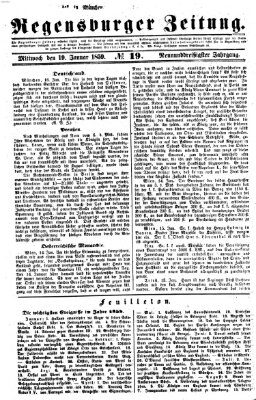 Regensburger Zeitung Mittwoch 19. Januar 1859