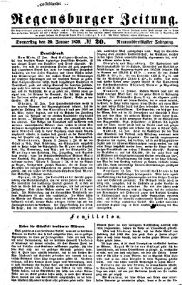 Regensburger Zeitung Donnerstag 20. Januar 1859