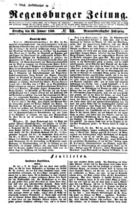 Regensburger Zeitung Dienstag 25. Januar 1859