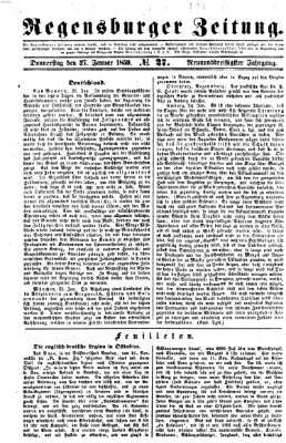 Regensburger Zeitung Donnerstag 27. Januar 1859