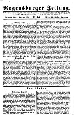 Regensburger Zeitung Mittwoch 9. Februar 1859