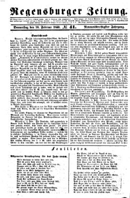 Regensburger Zeitung Donnerstag 10. Februar 1859