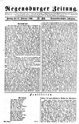 Regensburger Zeitung Freitag 11. Februar 1859