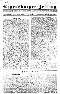 Regensburger Zeitung Dienstag 15. Februar 1859