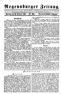 Regensburger Zeitung Sonntag 20. Februar 1859