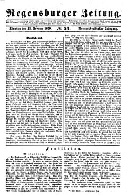 Regensburger Zeitung Dienstag 22. Februar 1859