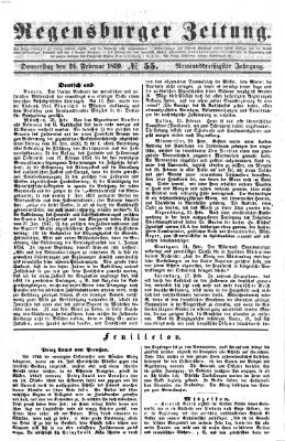 Regensburger Zeitung Donnerstag 24. Februar 1859