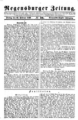 Regensburger Zeitung Freitag 25. Februar 1859