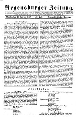 Regensburger Zeitung Montag 28. Februar 1859