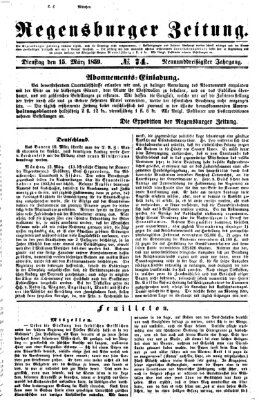 Regensburger Zeitung Dienstag 15. März 1859