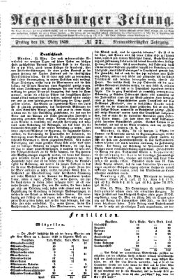 Regensburger Zeitung Freitag 18. März 1859