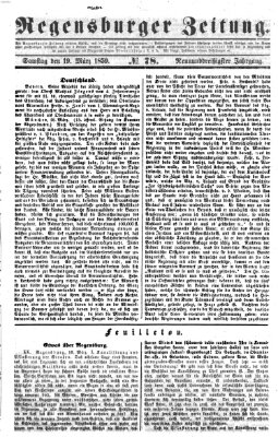 Regensburger Zeitung Samstag 19. März 1859