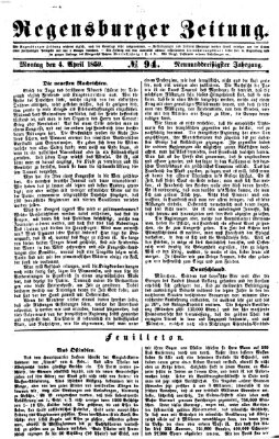 Regensburger Zeitung Montag 4. April 1859