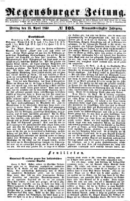 Regensburger Zeitung Freitag 15. April 1859