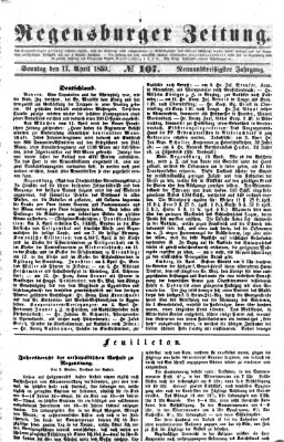 Regensburger Zeitung Sonntag 17. April 1859