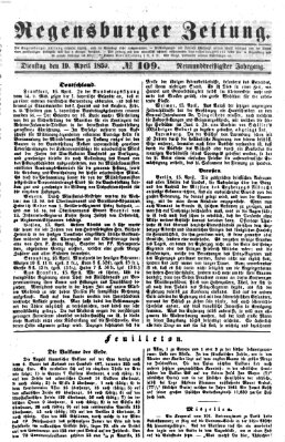 Regensburger Zeitung Dienstag 19. April 1859