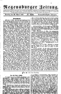 Regensburger Zeitung Samstag 23. April 1859