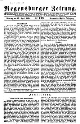 Regensburger Zeitung Montag 25. April 1859