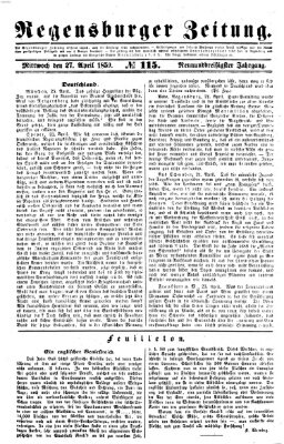 Regensburger Zeitung Mittwoch 27. April 1859