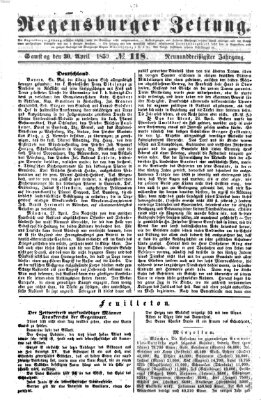 Regensburger Zeitung Samstag 30. April 1859