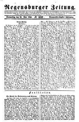 Regensburger Zeitung Donnerstag 19. Mai 1859