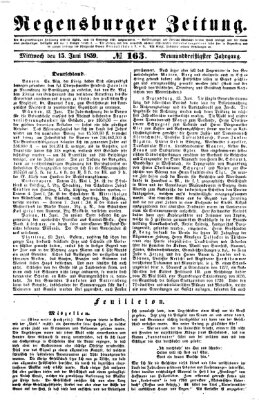 Regensburger Zeitung Mittwoch 15. Juni 1859