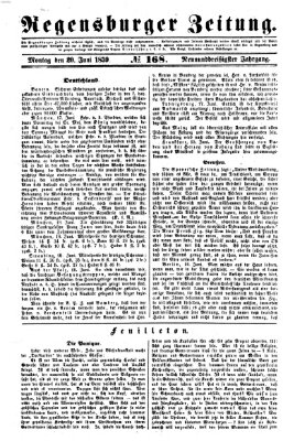 Regensburger Zeitung Montag 20. Juni 1859