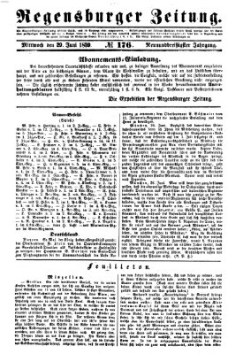 Regensburger Zeitung Mittwoch 29. Juni 1859