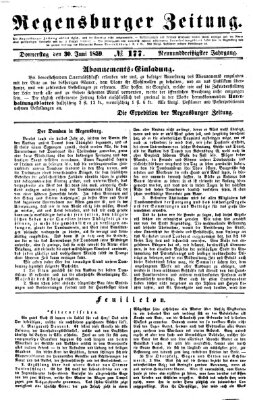 Regensburger Zeitung Donnerstag 30. Juni 1859