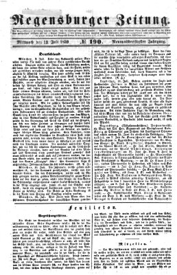 Regensburger Zeitung Mittwoch 13. Juli 1859