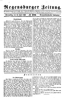 Regensburger Zeitung Donnerstag 14. Juli 1859