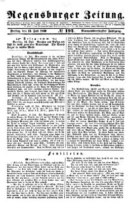 Regensburger Zeitung Freitag 15. Juli 1859