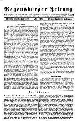 Regensburger Zeitung Samstag 16. Juli 1859