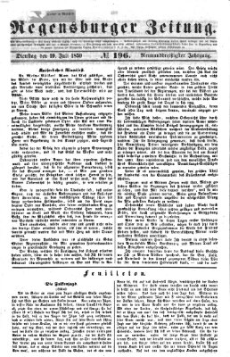 Regensburger Zeitung Dienstag 19. Juli 1859