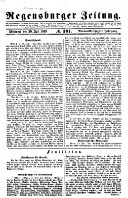 Regensburger Zeitung Mittwoch 20. Juli 1859