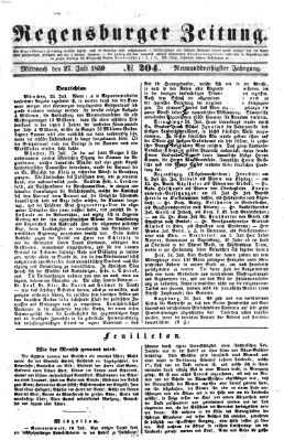 Regensburger Zeitung Mittwoch 27. Juli 1859