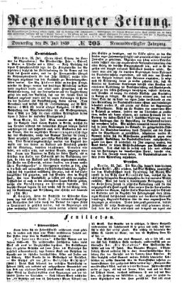 Regensburger Zeitung Donnerstag 28. Juli 1859