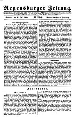 Regensburger Zeitung Sonntag 31. Juli 1859