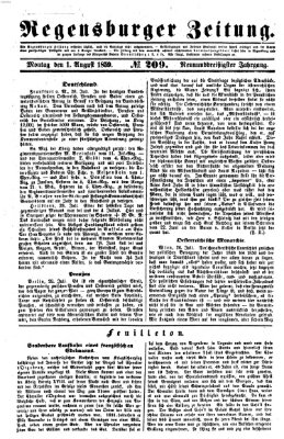 Regensburger Zeitung Montag 1. August 1859