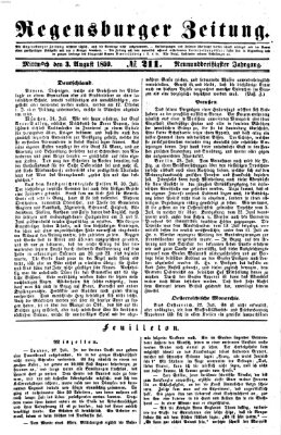 Regensburger Zeitung Mittwoch 3. August 1859