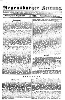 Regensburger Zeitung Sonntag 7. August 1859