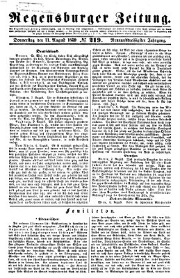 Regensburger Zeitung Donnerstag 11. August 1859