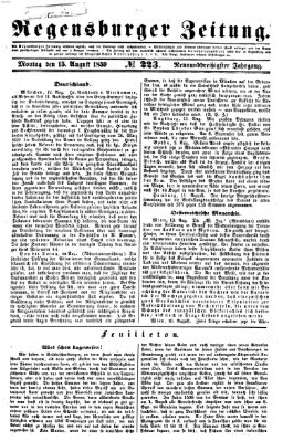 Regensburger Zeitung Montag 15. August 1859